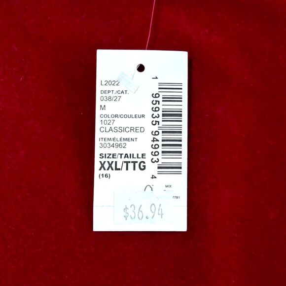 The Childrens Place Velour Skater Dress Girls 16 (XXL) Red Long Sleeve Christmas - Picture 8 of 8